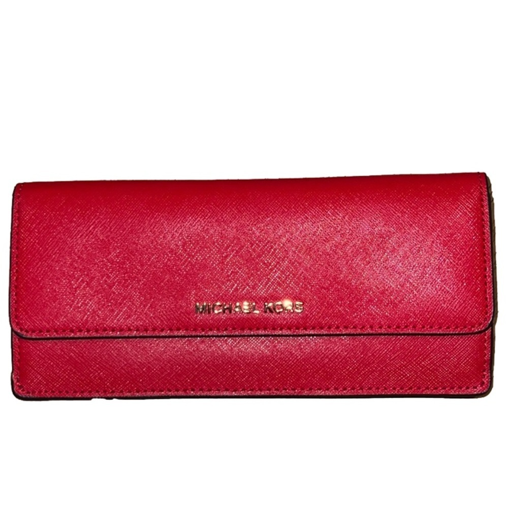 COPY - Michael Kors Women's Red Wallet W/Gold Hardware